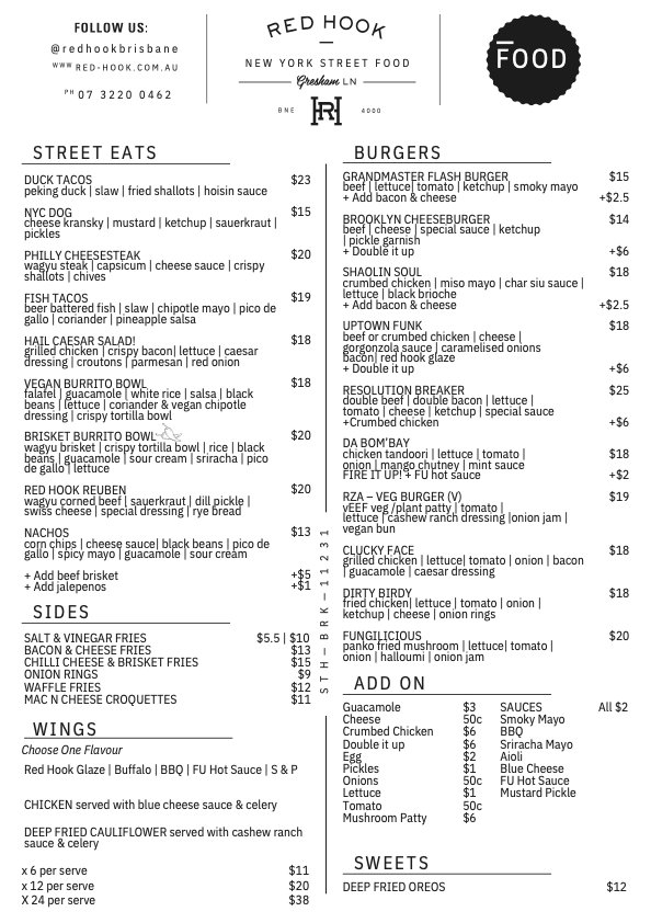 FOOD DRINKS RED HOOK